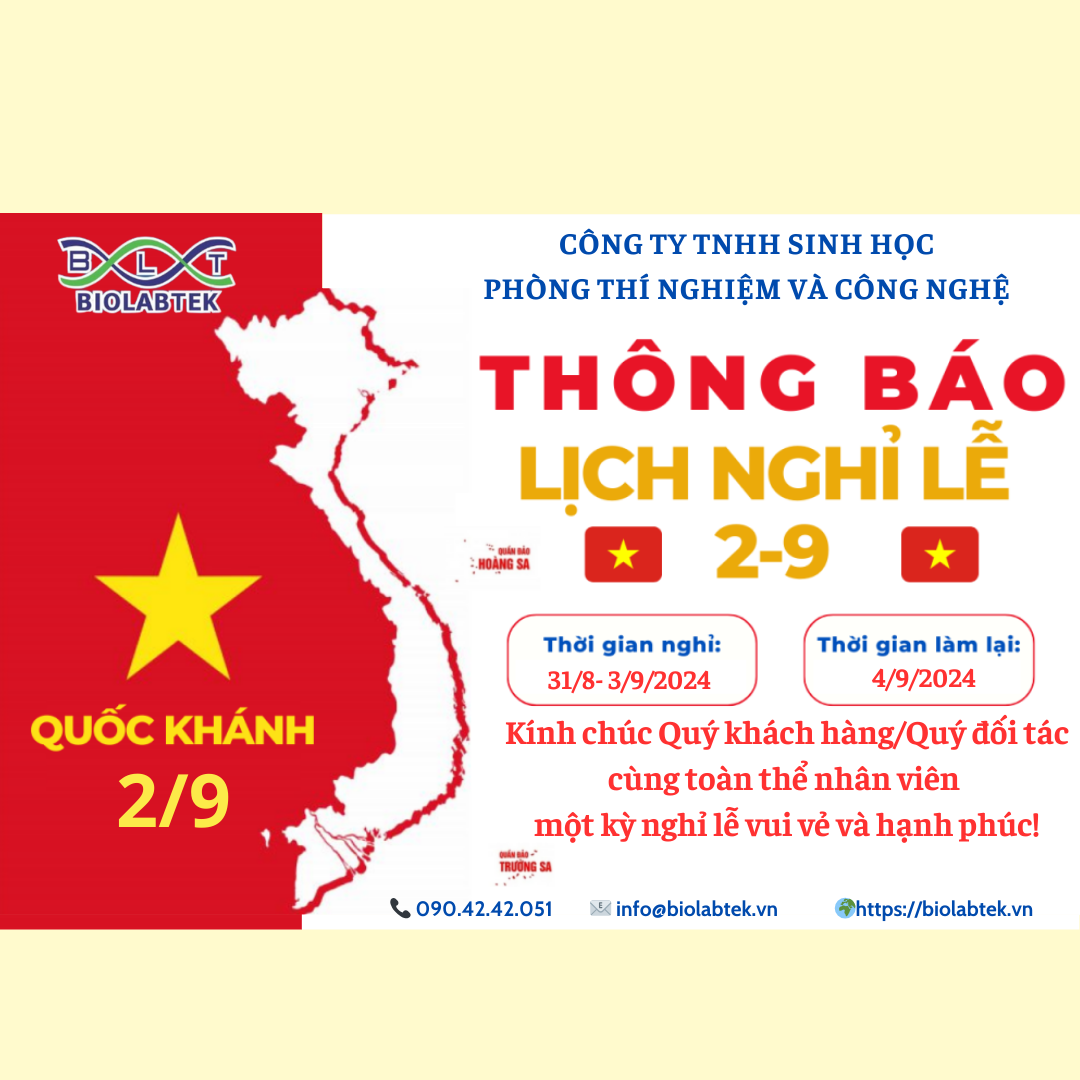 THÔNG BÁO NGHỈ LỄ QUỐC KHÁNH 2/9 NĂM 2024