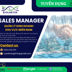 TUYỂN DỤNG: QUẢN LÝ KINH DOANH (SALES MANAGER) KHU VỰC MIỀN NAM